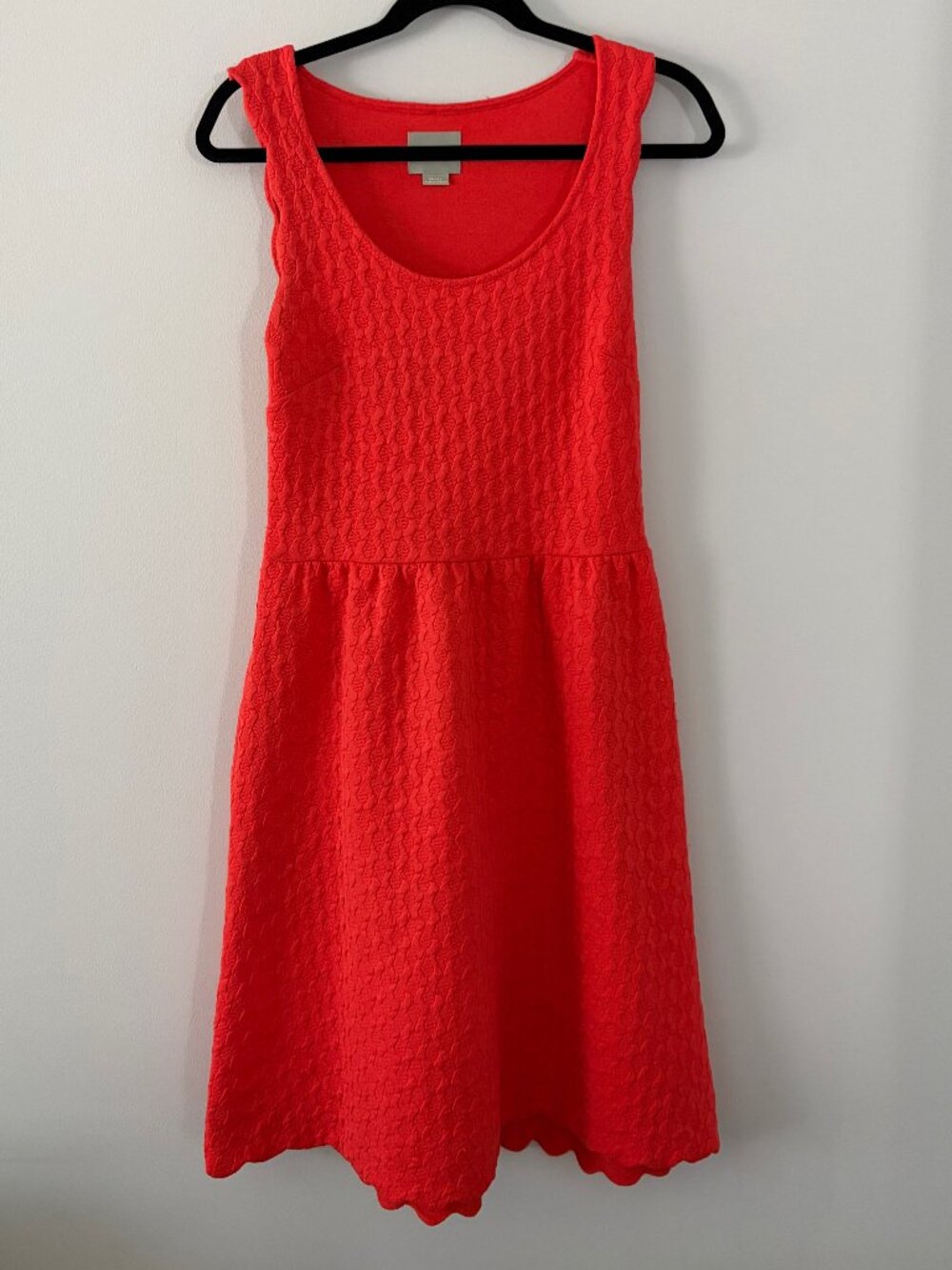 Maeve Orange Textured Lace Back Dress Size Small Knee Length